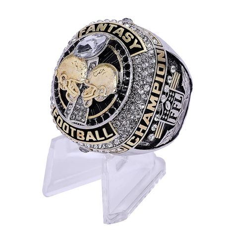 PRICES MAY VARY. 2023 Fantasy Football Championship Rings Trophy，The ring comes with a clear display box High quality Environmental Zinc Alloy with Plating and Crystal Stones,All made by Hand. This ring are size 8-14 available The ring weighs 70 grams with silver and gold plated The Perfect Fantasy Football Trophies & collections for your league 2023 Fantasy Football Championship Ring big heavy FFL Ring Rings 2023, Batman Room, Fantasy Football Trophy, Trophy Collection, Football Trophies, Fantasy Football League, Championship Rings, Crystal Stones, Fantasy Football