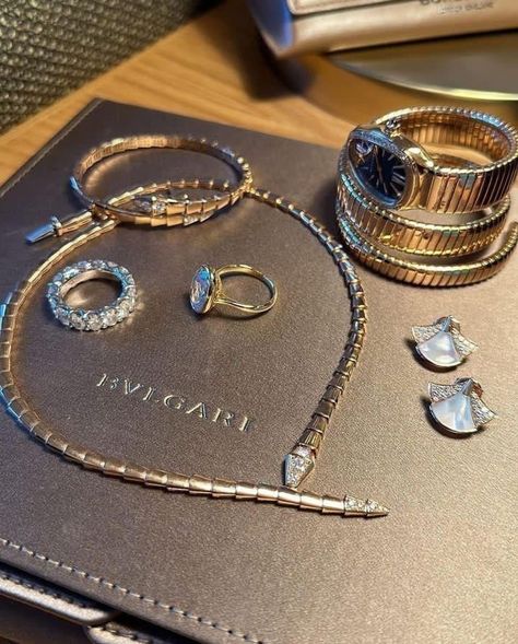 Bvlgari Jewelry Set, Bvlgari Jewelry, High Fashion Jewelry, Expensive Jewelry Luxury, Luxe Jewelry, Jewelry Fashion Trends, Classy Jewelry, Fancy Jewellery, Expensive Jewelry