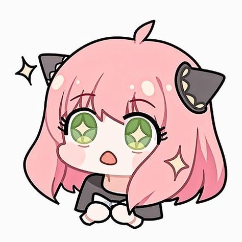 Anya Forger, Anime Character, Chibi, Green, Hair, Anime, Pink