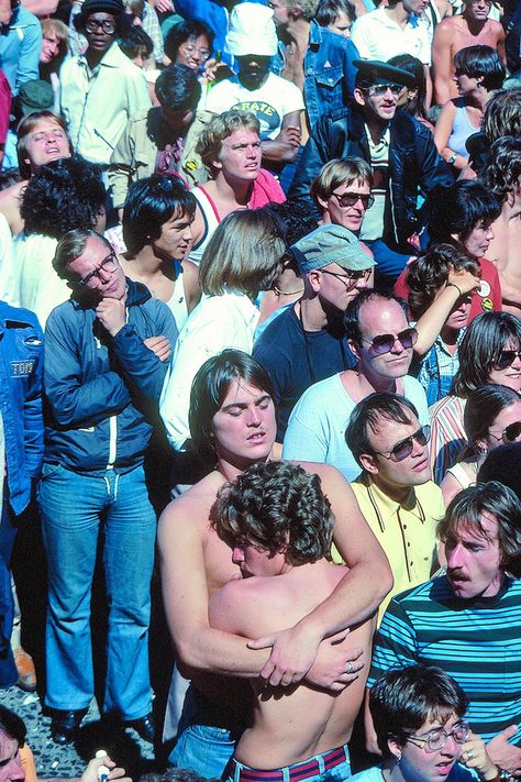 ‘Two Shirtless Men Embracing’, Gay Freedom Day (Pride), San Francisco, 1977 - Crawford Wayne Barton Men Embracing, Gay History, Gay Aesthetic, Queer Art, The Embrace, Shirtless Men, Gay Art, Photography Inspo, Vintage Photography