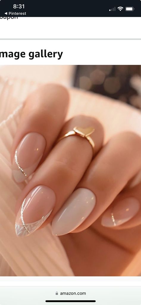 Engagement Nails Ideas Almond, Elegant Nails Classy 2024 Square, Elegant Wedding Guest Nails, Engament Nails Designs, Nail Wedding For Bride, Bridal Nails Coffin, Wedding Nail Designs For Bride 2024, Romantic Nails Brides, Nails Moon Design