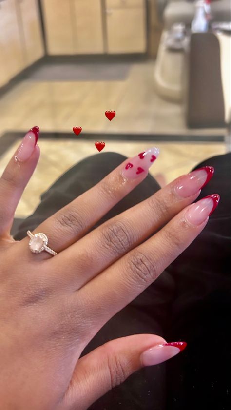 Cute Red Nails, February Nails, Nail Designs Valentines, Acrylic Nails Coffin Short, Nagel Inspo, Heart Nails, Dream Nails, Valentine's Day Nails, Valentines Nails