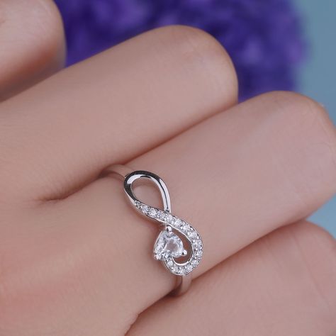 Best Gifts For Best Friends, Heart Infinity Ring, Friendship Heart, Rings Heart, Best Friend Rings, Infinity Rings, Gifts For Best Friends, Couple Ring Design, Heart Promise Rings