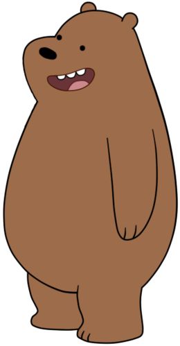 Grizzly Bear Standing Beruang Grizzly, We Bare Bears Wallpapers, Bear Images, Ice Bears, Charles Barkley, Cute Panda Wallpaper, Anime Canvas Art, We Bear, Canvas Painting Designs