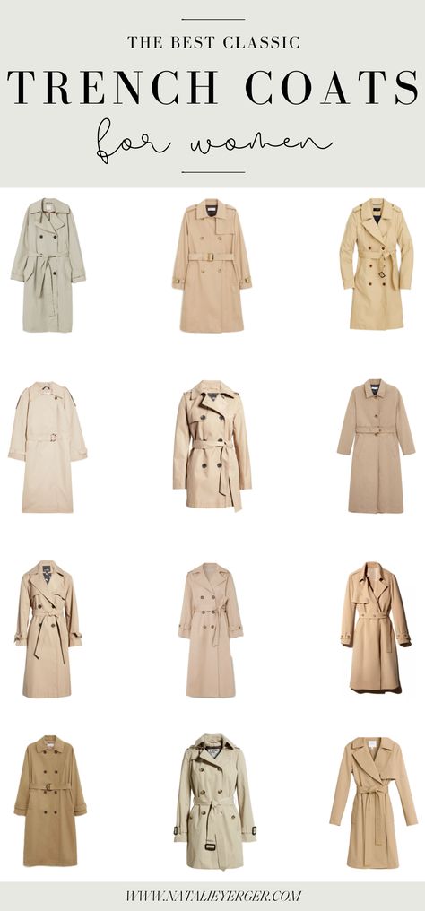 The Best Trench Coats of 2020 including neutral, color, and on-trend trend coats. You'll find styles under $100, investment trench coats, and all price points in-between. #trenchcoats #besttrenchcoat #springoutfitideas #springcapsule #beigetrenchcoat Light Coats For Women, Best Trench Coat For Women, Trench Coat Outfit Spring, Trench Outfit, Mac Coat, Spring Fashions, Teen Style, Trench Coat Outfit, Beige Trench Coat