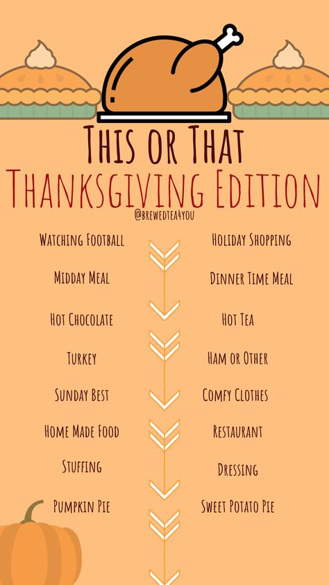 Thanksgiving Edition This or That Story (Stories) Template for Facebook or Instagram created by @BrewedTea4You This Or That Thanksgiving Questions, Thanksgiving Interactive, Thanksgiving Post, Interactive Facebook Posts, Facebook Engagement Posts, Facebook Engagement, Interactive Posts, Facebook Party, Love Anniversary Quotes