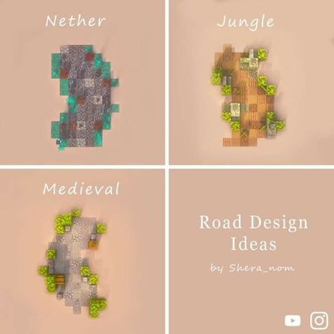 Minecraft Path, Minecraft Building Guide, Minecraft Decoration, Minecraft Structures, Minecraft Blocks, Bangunan Minecraft, Minecraft Cottage, Path Ideas, Diy Minecraft