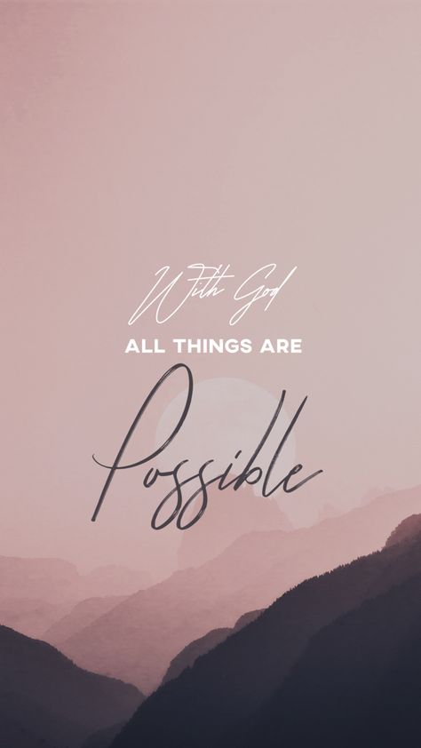 With God All Things Are Possible, Christian Wallpapers, Bible Quotes Wallpaper, Bible Quotes Images, God Quotes, Quotes Images, Quotes About God, Creative Space, Wallpaper Quotes