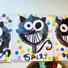 12 Magnifique Splat Le Chat Coloriage Stock F81 Blow Painting Art, Splat The Cat, Cat Coloring Pages, Kindergarten Art Lessons, Rainbow Craft, Toddler Painting, Monster Craft, Animal Art Projects, Kindergarten Art Projects