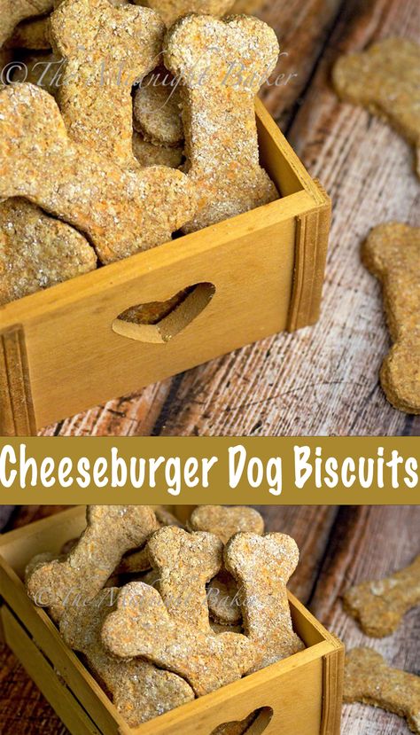 Dog Birthday Recipe Easy, Crispy Dog Treats Homemade, Puppy Biscuits Homemade, Baking For Dogs, Hamburger Dog Treats, Beef Dog Treats Homemade, Dog Brownies Recipe, Meat Flavored Dog Treats, Fun Dog Treats Recipes