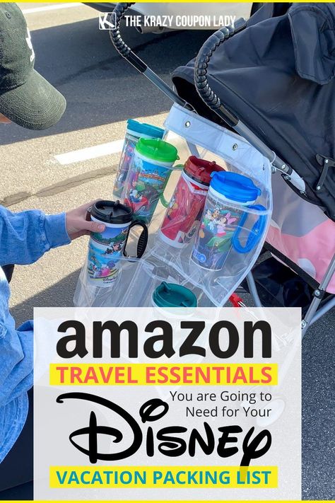 Gathering your Disney vacation packing list ready? These Amazon finds and Amazon travel essentials will save you way more than buying in the park as well as save family time. When you’re visiting Disney World or Disneyland, Amazon is your secret weapon. These Amazon Disney trip essentials from The Krazy Coupon Lady are just the tip of the iceberg: we've got Disney vacation savings tips and tricks, how to fly to Disney for free, and all the Disney vacation packing lists & ideas you'll ever ne Disney Family Packing List, Dollar Store Disney Trip, Disney World Tips And Tricks Packing, Disney World Tips And Tricks With Kids, Disney Trip Must Haves Packing Lists, Disney Travel Hacks, Disney Amazon Buys, Things To Buy For Disney World Trip, Disney Trip Necessities