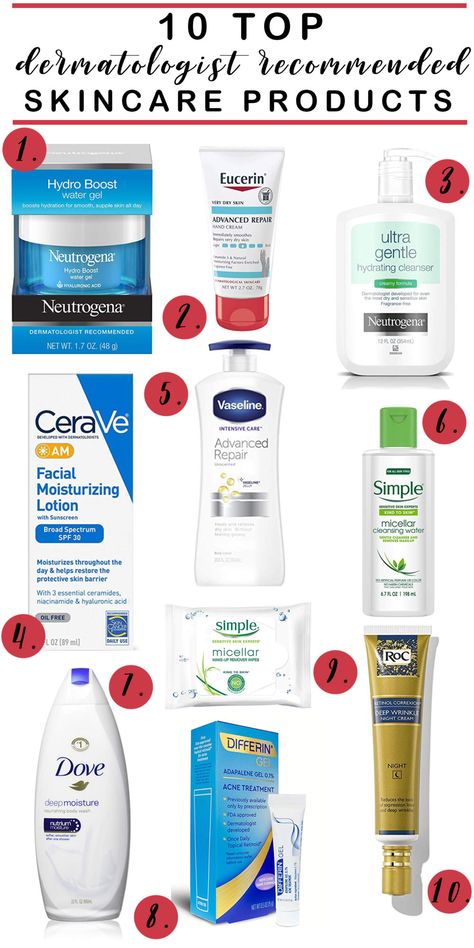 10 Top Dermatologist Recommended Drugstore Skincare Products... | The Blue Hydrangeas - A Petite Fashion and Lifestyle Blog Skin Cycle, Pharmacy Skincare, Best Drugstore Moisturizer, Drugstore Skincare Routine, Back Acne Treatment, Dermatologist Recommended Skincare, Facial Tips, Drugstore Skincare, Medical Careers