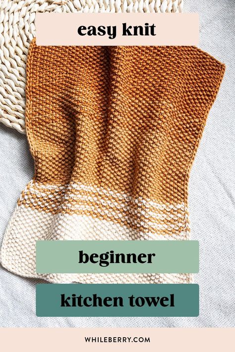 Knit Kitchen Towel Pattern, Towel Knitting Pattern, Free Knit Pattern, Quick Knitting Projects, Knitting Projects Free, Small Knitting Projects, Modern Knitting Patterns, Beginner Knitting, Easy Knitting Projects