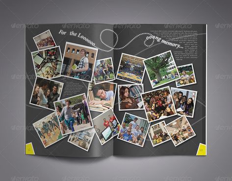 Elementary Yearbook Ideas, Yearbook Design Layout, Yearbook Template, Yearbook Spreads, Modern School, Yearbook Layouts, Yearbook Pages, Yearbook Covers, Inspiring Books