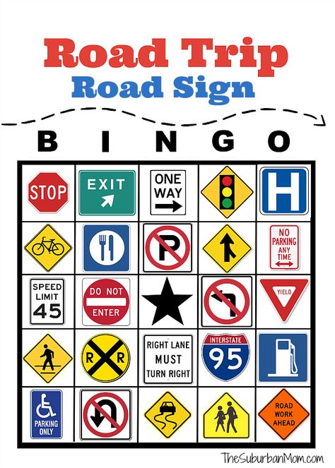 Keep your kids engaged and looking out the window on your road trip with Road Sign Bingo a fun, free printable road trip game. Postcard Clipart, Road Trip Entertainment, Bingo Free Printable, Printable Road Trip Games, Road Trip Theme, Car Games For Kids, Road Trip Bingo, Printable Road, Suburban Mom