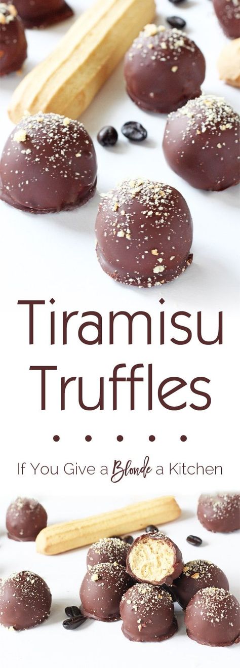 Tiramisu Flavors, Tiramisu Truffles, No Bake Tiramisu, Italian Biscuits, No Bake Recipe, Candy Truffles, Truffle Recipe, Oreo Dessert, Best Food Ever