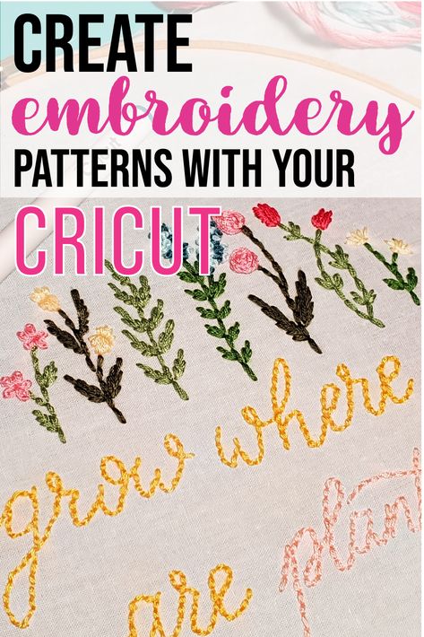 Vinyl And Embroidery, Create Embroidery Designs, Cricut For Fabric, Cricut Cross Stitch, Vinyl And Embroidery Shirt, Make Embroidery Pattern, How To Put Embroidery Pattern On Fabric, Embroidery With Cricut, Cricut And Embroidery