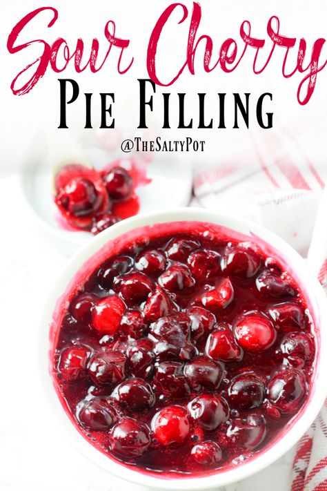 Sour Cherry Pie Filling Cherry Filling Recipes, Cherry Pie Filling Recipe, Sour Cherry Recipes, Cherry Pie Filling Recipes, Sour Cherry Pie, Mini Cherry Pies, Homemade Cherry Pies, One Dish Kitchen, Cherry Pie Recipe