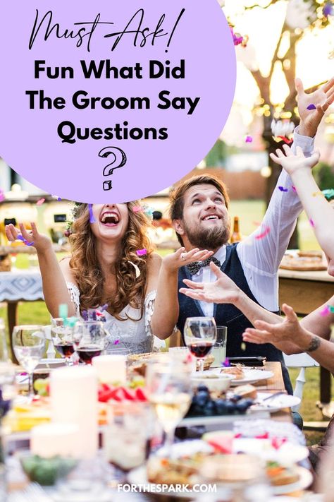 what did the groom say Guess What The Groom Said Game, Bridal Shower Game Groom Quiz, Bridal Shower For Bride And Groom, Bridal Shower With Groom, Groom Interview Game, Bridal Shower Groom Quiz, How Well Do You Know The Groom Questions, Questions For Groom Bridal Shower Game, Questions To Ask Bride And Groom Game