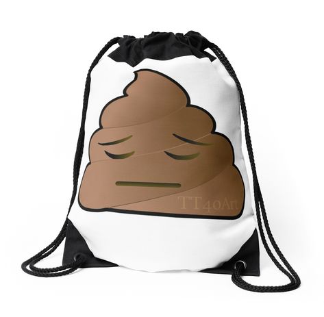 Fully lined durable bag with soft drawcord that’s easy on your shoulders. Long-lasting and vivid sublimation prints on both sides. *Pensive Poop Emoji**26 October 2018**"Also available on my DeviantArt":a vector file, this beautiful poopyboy can be YOURS! It's literally just what the title says. Pensive. Poop. 26 October, Emoji Design, Poop Emoji, Drawstring Bag Designs, Sublimation Prints, Classic Backpack, Bagpack, Vector File, Drawstring Bag