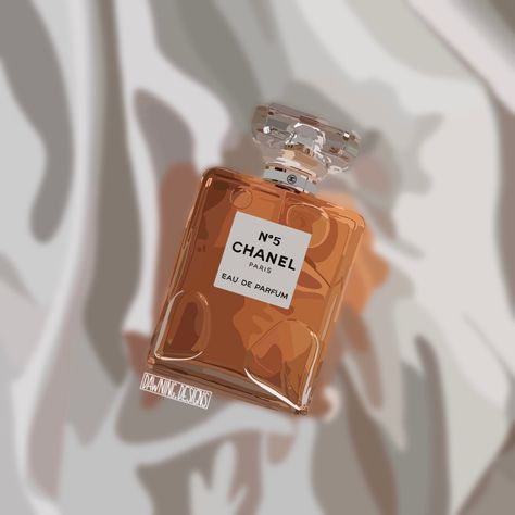 Coco Chanel perfume illustrated on a soft white sheet Vanilla Smell, Parfum Chanel, Arlington Virginia, Blue Perfume, Velma Dinkley, Unique Stickers, Peach Aesthetic, Chanel Perfume, Rainbow Aesthetic