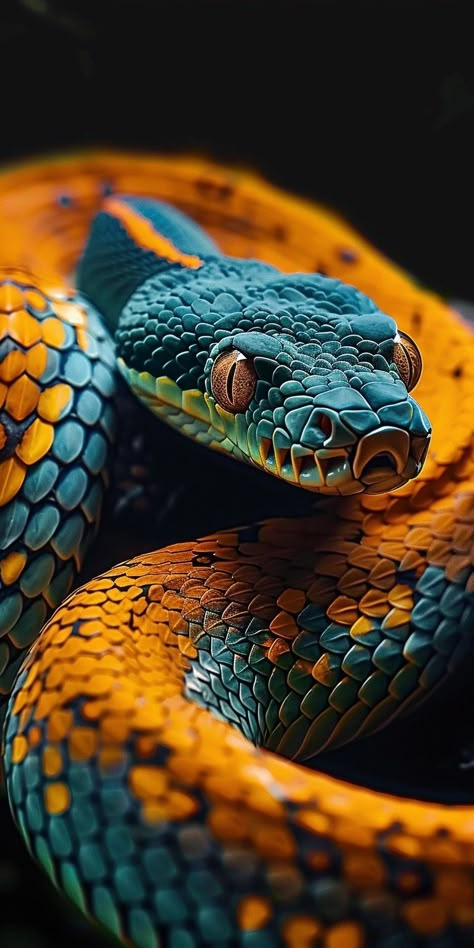 Snake Photography, Blue Viper, Wise Animals, Snake Images, Snake Photos, Viper Snake, Colorful Snakes, Snake Wallpaper, Dinosaur Images