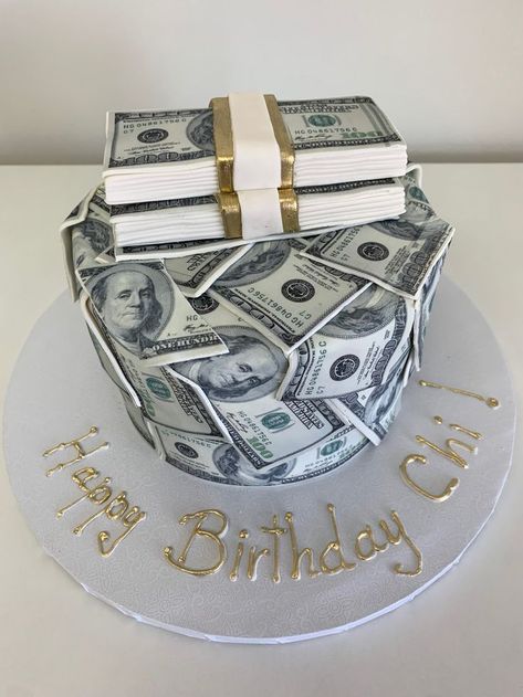 #moneycake #cakesmiami 24th Birthday Cake, Basketball Birthday Cake, Money Birthday Cake, 15th Birthday Cakes, Cake For Boyfriend, Ladybug Birthday Party, Coffee Geek, Unique Birthday Cakes, Money Cake