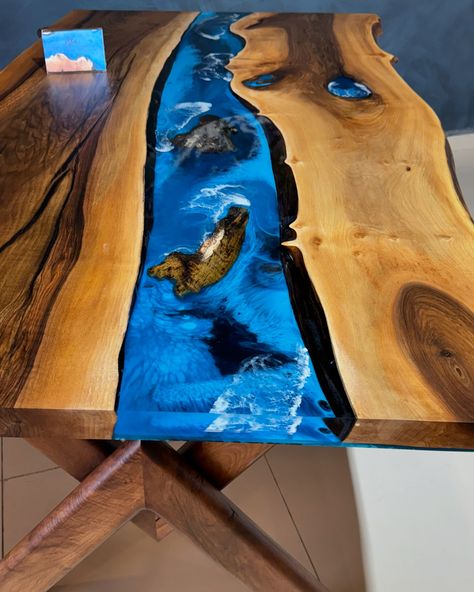 Excited to share the latest addition to my #etsy shop: Epoxy Resin Table, Live Edge Ocean Epoxy Walnut Dining Table, Handmade River Kitchen Table, Farmhouse Table https://etsy.me/4gvsMUx #blue #white #no #artdeco #xshaped #epoxytable #epoxydiningtable #diningtable #epoxycoffeetable Kitchen Table Farmhouse, Table Live Edge, Table Farmhouse, Table Handmade, Epoxy Resin Table, Epoxy Table, Walnut Dining Table, Green Lake, Resin Table