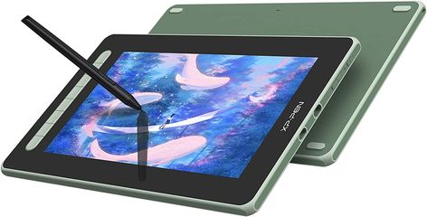 XP-PEN Artist 12 (2nd Gen) Drawing Tablet with Screen, Graphics Pen Display with 11.6 Inches Full-laminated Screen, X3 Elite Stylus, Supports Windows, Mac OS, Android, Chrome OS and Linux (Green) Pen Tablet Drawings, Xp Pen Tablet, Animation Tablet, Pink Electronics, Tablet With Pen, Drawing Tablet With Screen, Driver App, Pink Drawing, Pen Display