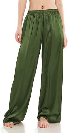 Wide Leg Pajama Pants, Pants Satin, Pj Bottoms, Hip Ups, Silk Pants, Satin Silk, Cotton Pants, Lounge Pants, Pajamas Women