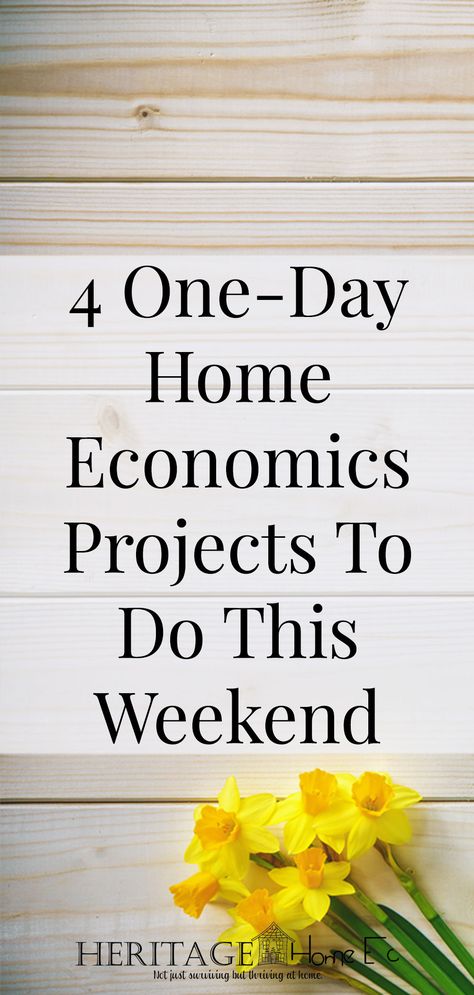 We all have that to-do list in our heads. Here are 4 home economics projects you can tackle and complete in one day this weekend. Why wait? | Home Economics | Home Care | Cleaning | Organizing | Economics Project Ideas, Economics Project, Home Economics, Class Ideas, Secondary School, Cleaning Organizing, Simple House, To Do, Home Care