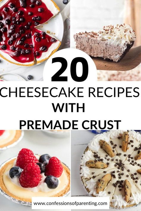 Discover 20 top recipes using premade crusts. Perfect for any occasion. Click for creamy bliss! Pie Crusts Easy, Cheesecake Recipe With Premade Crust, Best Cheesecake Recipes, Premade Pie Crust, Cheescake Recipe, The Best Cheesecake, Cheesecake Factory Recipes, Kid Friendly Dessert, Cheesecake Crust