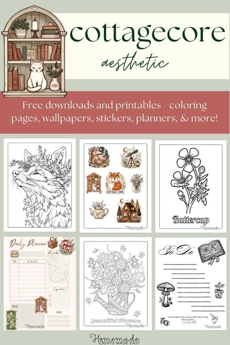 Cottagecore Aesthetic Free Printables and Coloring Pages Cottagecore Coloring Pages, Cottagecore Music, Xmas Card Messages, Coloring Pages Aesthetic, Pages Aesthetic, Printable Craft Templates, Flower Coloring Sheets, Pink Marker, Turtle Coloring Pages