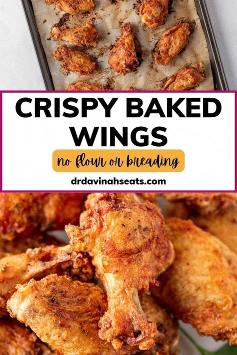 #CheapLowCarbMeals Bake Chicken Wings In Oven Easy, Cook Wings In The Oven, Oven Fried Crispy Baked Chicken Wings, How To Bake Crispy Chicken Wings, Healthy Baked Wings Oven, How To Make Crispy Chicken Wings In Oven, Crispy Wings In Oven With Baking Powder, Baked Chicken Wings In Oven, Plain Chicken Wings In The Oven