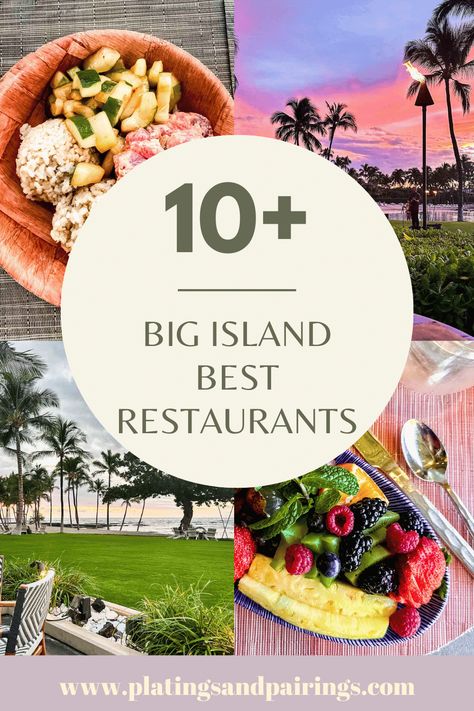 Headed to Hawaii and wondering what the best Big Island restaurants are? From a casual lunch spot, to the best restaurants to watch the sunset with a fine dining experience, I've got you covered. Here are the 10+ BEST restaurants on the Big Island. // kona // waimea Best Places To Eat In Kona Hawaii, Kona Restaurants The Big Island, Big Island Hawaii Restaurants, Best Restaurants Big Island Hawaii, Waimea Big Island, Big Island Hawaii Food, Kona Restaurants, Leftover Chicken Breast, Hawaii Activities