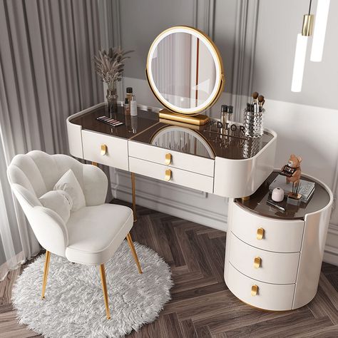 Makeup Vanities, Vanity Benches, Dressing Table Design, Vanity Table Set, Large Vanity, Make Up Desk Vanity, Lighted Mirror, Dressing Table Set, Makeup Table