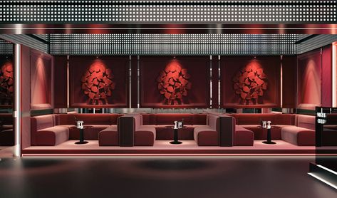 The Night Club on Behance Nightclub Layout, Night Club Design, Club Design Interior, Sport Bar Design, Vip Design, Resto Bar, Modern Restaurant Design, Lounge Club, Nightclub Design