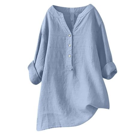 Linen tunic tops