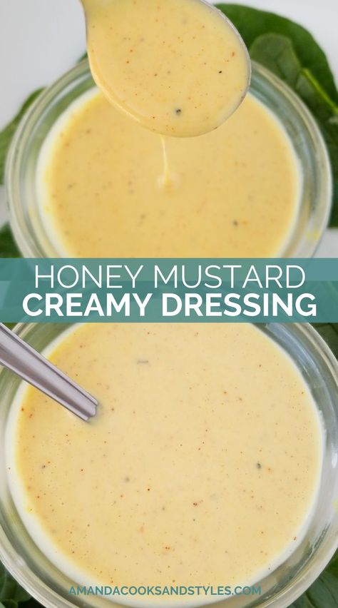 Honey Mustard Dressing Recipe, Paleo Honey Mustard, Mustard Dressing Recipe, Honey Mustard Salad Dressing, Mustard Salad Dressing, Honey Mustard Recipes, Creamy Honey, Salad Dressing Recipes Healthy, Homemade Honey Mustard