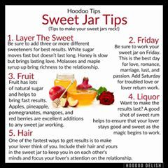 ~*~ HOODOO TIPS: SWEET JAR TIPS ~*~ Sweet jars are a wonderful way to improve relationships of all sorts, especially love and romance relationships.  Here are some tips for making your sweet jar pack a real punch and move as quickly as possible!  #Hoodoo #hoodoodelish #rootwork #spells #magic #conjure #spellwork #sweetjars Self Love Jar, Hoodoo Conjure Rootwork, Honey Jar Spell, Hoodoo Rootwork, Hoodoo Magic, Hoodoo Conjure, Hoodoo Spells, Jar Spells, Love Jar