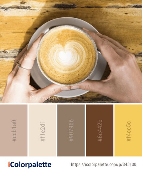 20 Espresso Color Palette ideas in 2021 | iColorpalette Cappuccino Color Palette, Tonal Dressing, Coffee Cup Images, Paint Pallets, House Colour, Color Palette Ideas, Black Color Palette, St Georges, Cappuccino Coffee