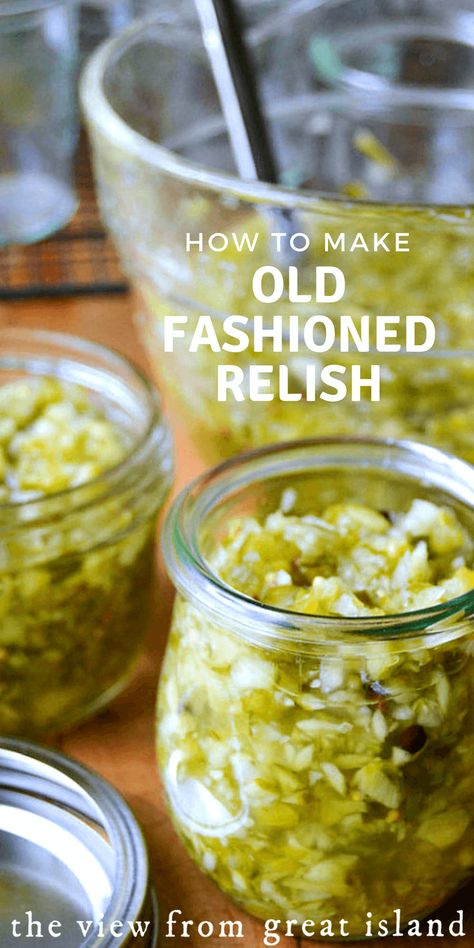 How to Make Old Fashioned Relish ~ this homemade pickle relish is so much better than anything you can buy! #pickles #relish #homemade #condiment #cucumbers #preserving #barbecue #grilling #hotdogs #hamburgers via @https://www.pinterest.com/slmoran21/ How To Make Relish From Cucumbers, Homemade Relish From Pickles, Pickle Relish Recipe Easy, Relish Recipes Easy, Diy Relish, How To Make Relish, Hamburger Relish Recipe, Homemade Pickle Relish, Homemade Relish