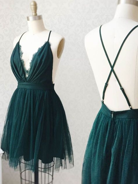 Prom Dress Green, Prom 23, Hoco 2024, Green Homecoming Dresses, Dress Display, Green Tulle, Green Dresses, Lace Homecoming Dresses, Short Prom Dress