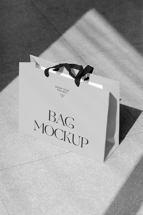 Shopping bag mockup on the floor | Free-Mockup.com Retail Bag Design, Paper Bag Mockup, Shopping Bag Mockup, Branded Shopping Bags, Shopping Bag Design, Package Mockup, Retail Bag, Branding Elements, Logo Mockups Psd