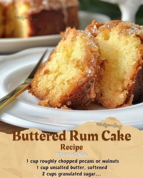 Smoke Masters Grill Bacardi Rum Cake, Rum Butter, Rum Cake Recipe, Butter Rum, Butter Glaze, Bacardi Rum, Easy Butter, Rum Cake, Holiday Dessert