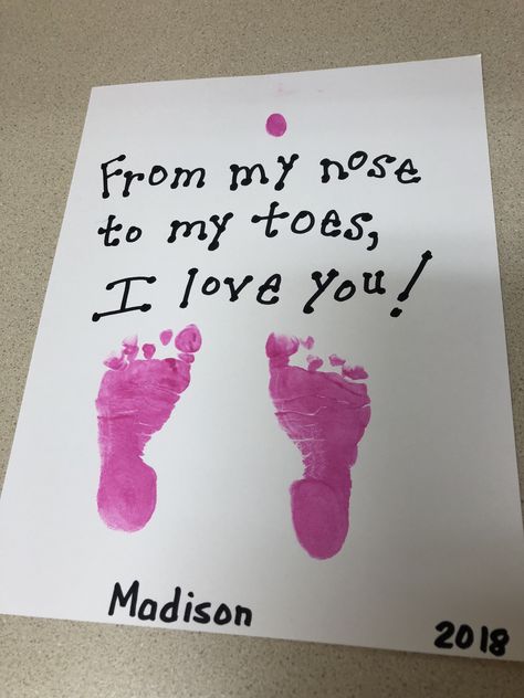 Baby Grandparents Day Craft, Handprint Craft For Grandparents, Grandparents Day Footprint Art, Grandparents Day Art For Infants, Grandparents Day Infant Crafts, Infant Grandparents Day Craft, Simple Grandparents Day Crafts, Parent Appreciation Crafts, Grandparent Day Gifts