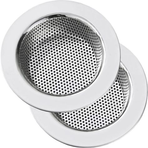 Kitchen Sink Strainer Stainless Steel, LASSHSWA Kitchen Sink Drain Strainer, Sink Strainers for Kitchen Sinks with Large Wide Rim 4.5" Diameter (2 Pack) Kitchen Sink Strainer, Kitchen Finds, Plumbing Drains, Sink Strainer, Steel Kitchen Sink, Stainless Steel Kitchen Sink, Garbage Disposal, Sink Drain, Kitchen Sinks