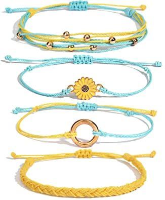 Material Metal Material Metal Color Yellow Brand FANCY SHINY Style BOHEIMIAN Handmade String Bracelets, Coin Anklet, Cute Beads, Ocean Bracelet, Yarn Bracelets, Boho Wrap Bracelet, Surfer Bracelets, Wave Bracelet, Beach Bracelets