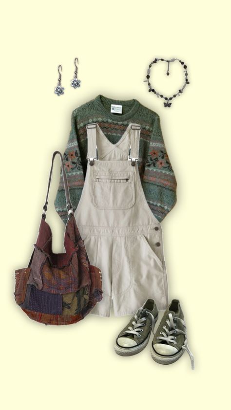 #cottegecore #gremlincore #outfitinspo #nature #vintage #outfit Campcore Outfits, Gremlin Core Outfit, Nature Inspired Outfits, Nature Outfits Forests, Gremlincore Fashion, Gardencore Outfit, Mosscore Outfit, Nature Outfits Aesthetic, Gremlincore Outfits