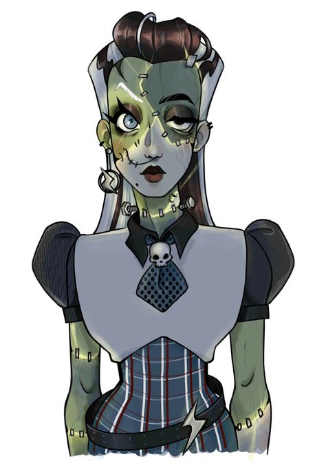 Monster High Halloween Costumes, Arte Monster High, Frankie Stein, Ange Demon, Monster High Art, Monster High Characters, Painting Inspo, Art Style Inspiration, Monster High Dolls